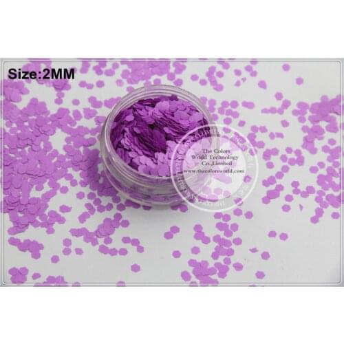TCF503 Neon Purple Colors 2.0mm size solvent resistant glitter for nail Art nail Polish or other DIY decoration
