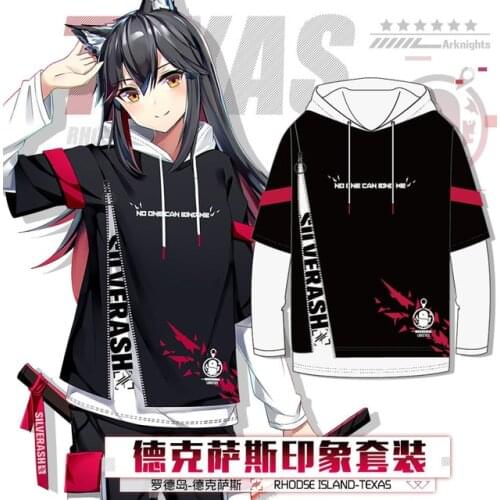 Arknights Texas Hooded Sweatshirt Hoodies Autumn Unisex Loose T-shirt Tee Tops Summer Pullover Tops & Shorts Pants Suit Cosplay