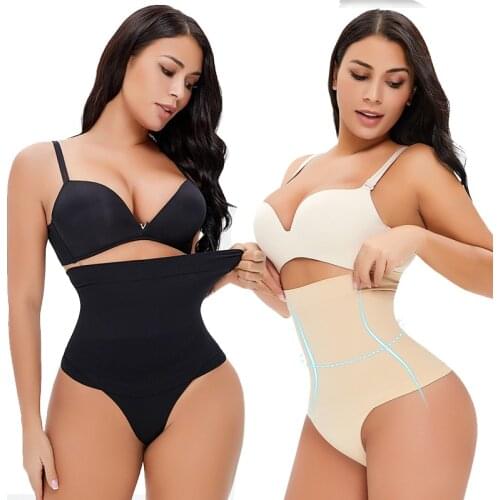 High Waist Thong Panties Body Shapewear Women for Slimming Sheath Belly Flat Female Sexy Underwear Tummy Control Waste Trainer