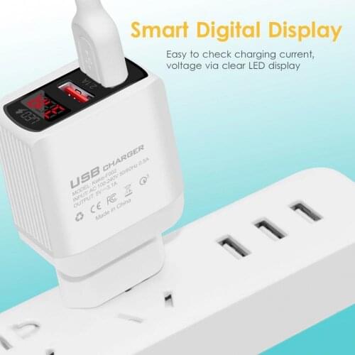 Universa 20W Dual USB Charger Fast Charging For iPhone Xiaomi Dual USB Quick Charge QC-3.0 Starry Charger Adapter EU/US Plug