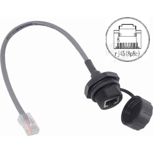 Waterproof Aviation Plug Socket RJ45 Network Cable Quick Connector No Shielded CAT5E RJ45 Network Connectors M25 Water Proof