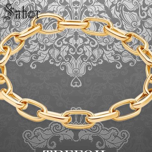 Jewellery Bracelet Gold Color Lick Chain Bransoletka 2020 silver color Fashion Jewelry Ethnic Gift Men Boy Women Girls thomas