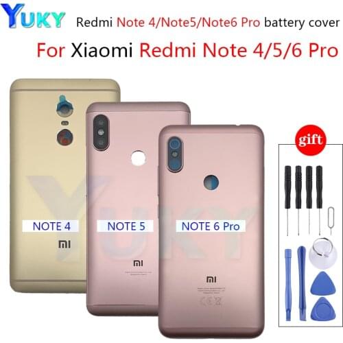 For Xiaomi Redmi note 6 pro Battery Cover Camera back cover Redmi 6 note4 note5 metal For xiaomi Redmi note 6 pro battery cover