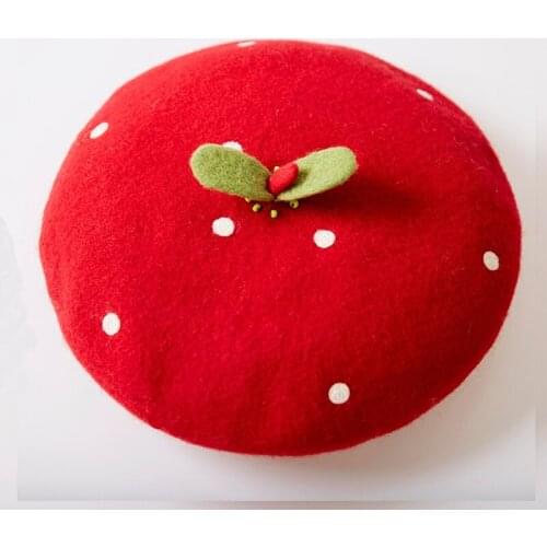 Female Winter Hats for Women Flat Cap Knit 100% Cashmere Hats Girl Berets Hat Female Overhead Green Bud Painter Hat Wool Beret