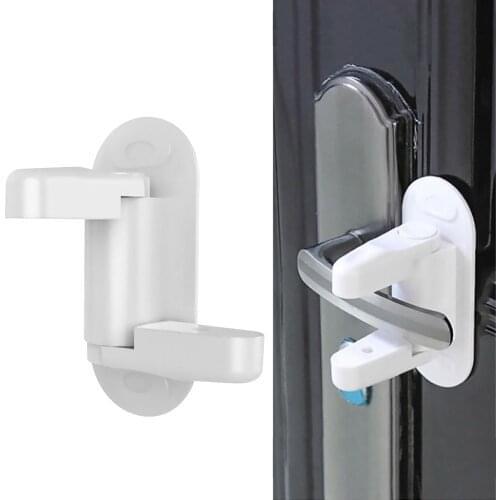 1pc Baby Safety Lock Door Lever Lock Safety Child Proof Doors Adhesive Lever Handle Compatible With Standard