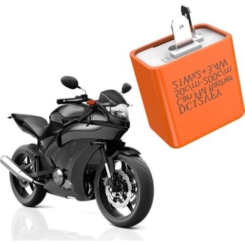 12V 2 Pin Motorcycle LED Flasher Frequency Relay Motorcycle Turn Signal Indicator Flasher Frequency Relay Multiple Protection