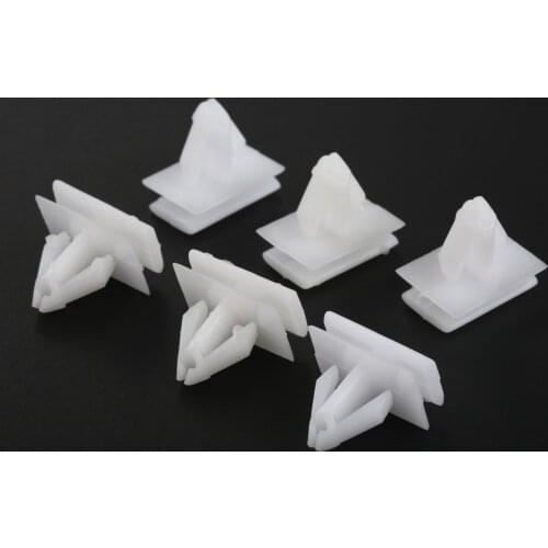 15x Rocker Panel Moulding Clips Auto Fastener Nylon Retainer For G M 25693852 Cadillac Chevy Buick Car Plastic Rivets Automobile