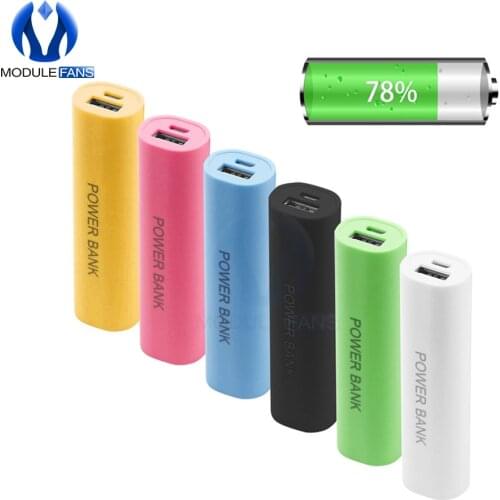 DC 5V 1x18650 USB Mobile Power Bank Battery Charger Case DIY Box for 18650 batteries for cell phone Candy Color