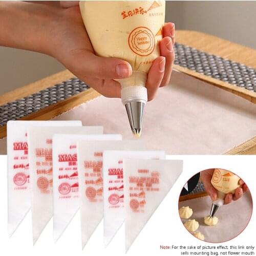 2021 100 Pcs/bag Disposable Piping Bag Icing Nozzle Fondant Cake Decorating Pastry Tips Tools Small Large Size Cake Tools S/M/L