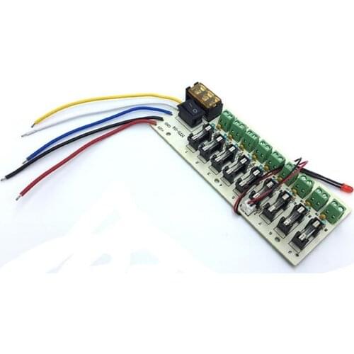 5V 12V 24V 2A DC power distribution 9/18 Channels PCB board terminal block for switching power supply current wiring LED switch