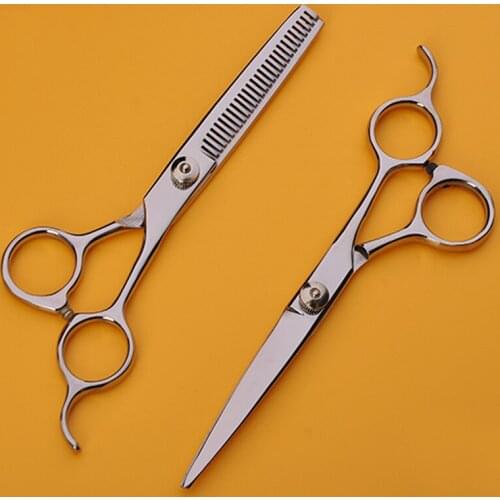 AHUAPET Curved Scissors Dog Grooming Kit Scissors Pet Grooming Thinning Shears Dog 6.0 inch professional Stainless Steel Pet E