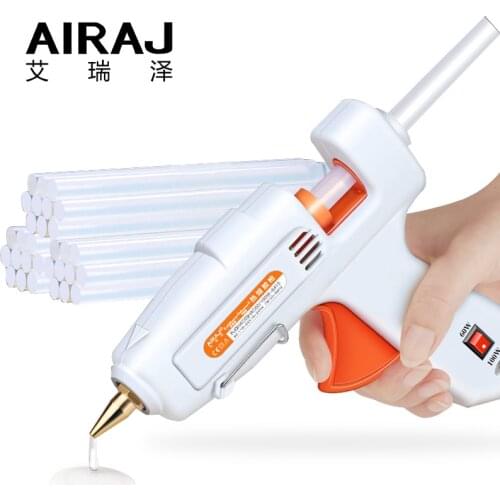 AIRAJ Upgraded Hot Melt Glue Gun 70W/100W/120W/150W Convenient Repair Adhesive Tool with Glue Stick and EU Conversion Head