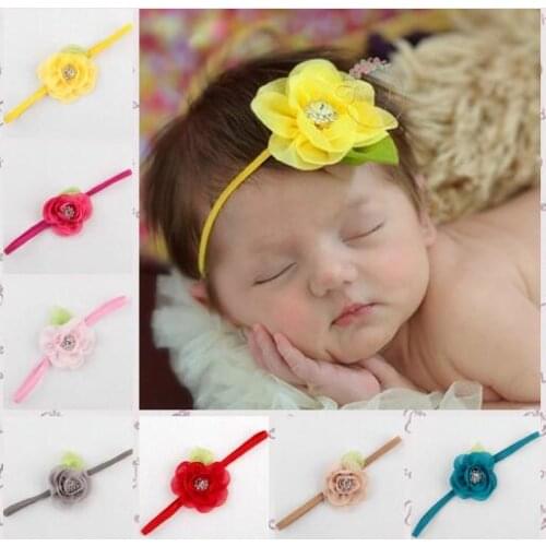 Hair Accessories Fashion Beautiful Children Flower Hair Band Baby Head Hoop Lotus Leaf Rhinestone Head Band YH490