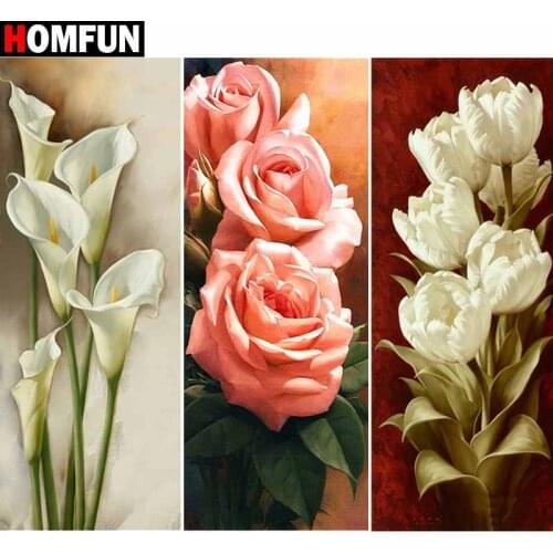 HOMFUN Diamond Painting Full Square/Round Drill 5D DIY "Flower landscape" Daimond Embroidery Rhinestone Cross Stitch Decor Gift