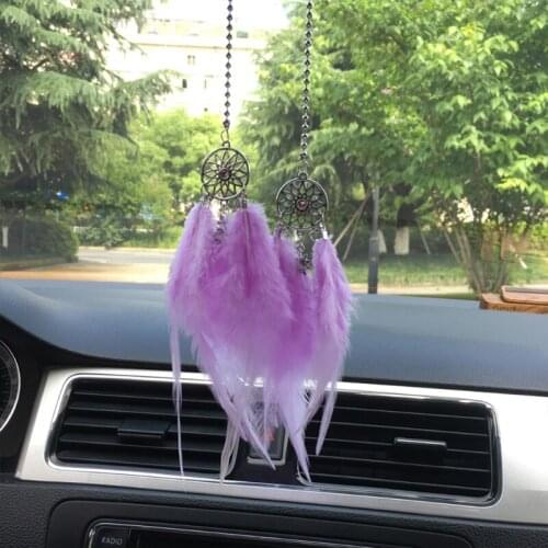 Auto Rearview Mirror Pendant Cute Dream Catcher Interior Ornaments for Car Decoration Birthday Presents Wind Chimes