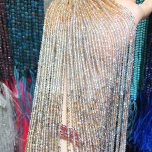 Natural Stone Beads Section Gradient Small Beads Color Moonstone For Jewelry Making DIY Necklace Bracelet Earrings Accessory