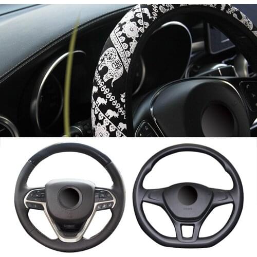 Car Steering Wheel Covers Elephant Print Decoration Interior Anti-slip Caravan Trailer Truck Off Road 4x4 SUV Auto Accessories