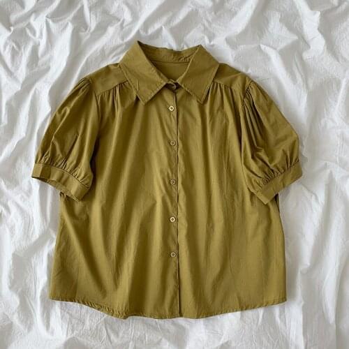 Cheap wholesale 2021 spring summer new fashion casual ladies work women Blouse woman overshirt female OL ladies tops Vy2136