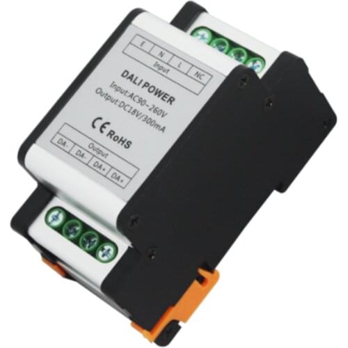 DL101 LED Guide rail type DALI power supply Dimmerable ； Input Voltage AC90-260V to DC17V Output Led Strip Lighting Transformer