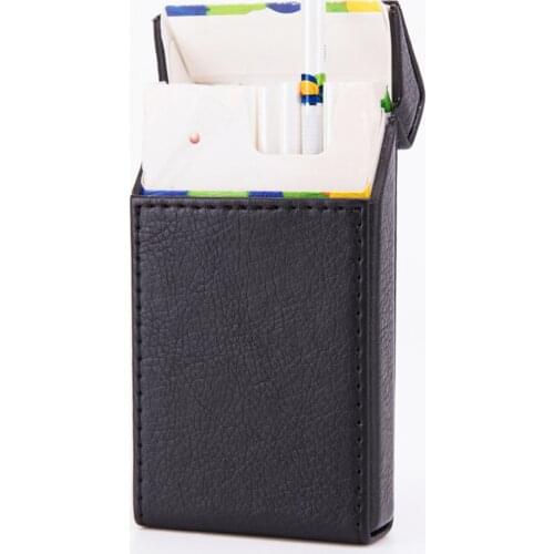 Long Cigarette Case Ultra Thin Flip Cover 20 Piece Cigarette For 100mm Storage Box Fashion Leather Case Smoking Tool Mens Gift