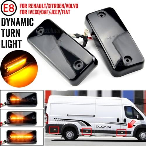 For Iveco Fiat Ducato Citroen Relay Peugeot Boxer Renault VOLVO Dynamic Side Marker Repeater Light Turn Signal Light Lamp