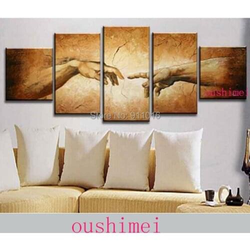 Handmade Handshake Paintings From Artist Directly Abstract Oil Painting On Canvas Group Of Pictrues For Living Room Wall Art