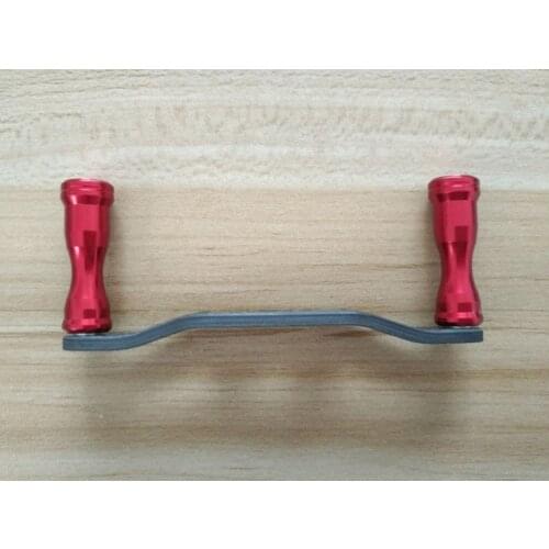 DIY Carton Fiber Bent fishing reel handle with metal handle knob 4 ball bearings 16.4g used in daiwa reel