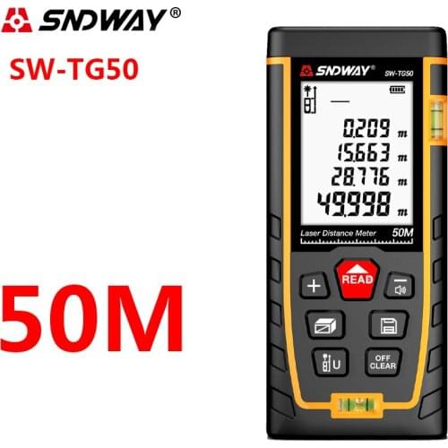 SNDWAY Laser Distance Meter 50m 70m 100m 120m rangefinder metro trena laser tape measure ruler Roulette tool