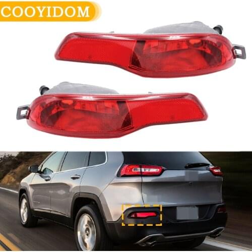 Left Right Car High quality Rear Bumper Light Reflector Lamp Fog Light Taillights For Jeep Cherokee 2014-2018 Without Bulbs