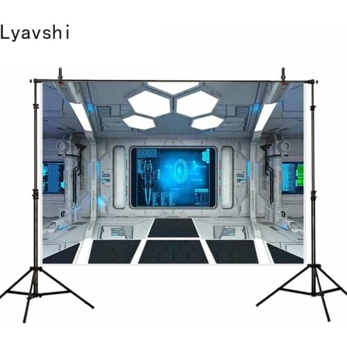 Lyavshi photography backdrop light Science fiction spaceship interior photography Space for photo studio background