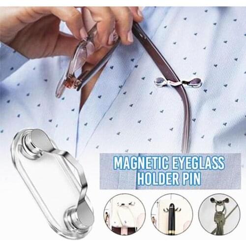 1PCS Magnetic Glasses Holder Clip Multifunction Portable Clothes Clamps for Eyewear Earphone Line Storage Buckle Sewing Supplies
