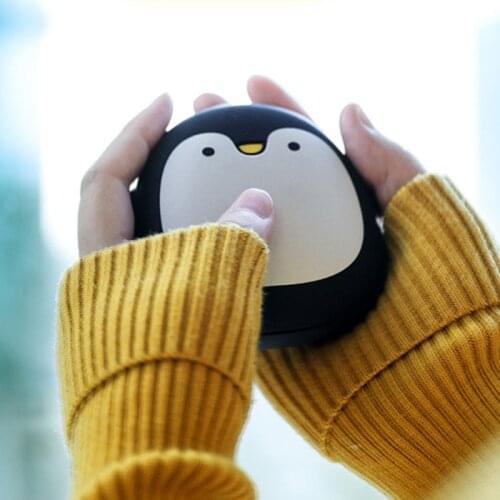Cute Cartoon Penguin Polar Bear Electric Hand Warmers USB Rechargeable Heating 425B