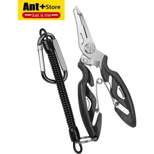 Multifunctional Fishing Pliers Scissors Line Cutter Hook Accessories Tools with Lanyards Spring Rope Remover Fishing Clamp