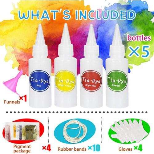 24 Colors DIY Childrens Paint Set Multicolor Tie-Dye Pigment For Children Arts Crafts Color Filling Drawing Toy Fabric