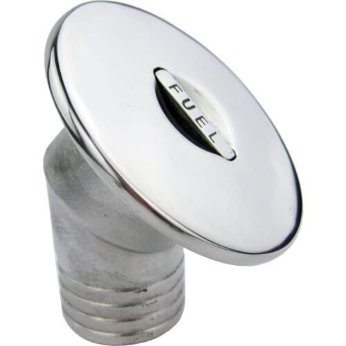 Boat Fuel Deck Filler Lift Right 1-1/2" 38mm Stainless Steel Marine Angled Fill