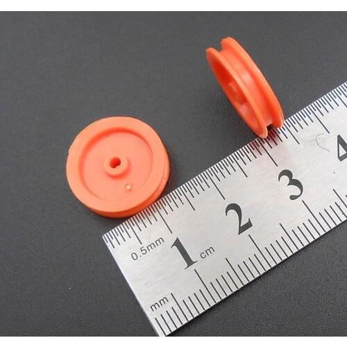 1000PCS/Lot NEW 16.5MM Plastic Pulley Gear Model Motor Wheels Out Dia.16.5mm Shaft Axle Hole Dia.2mm 1.95MM Orange *FD216X1000