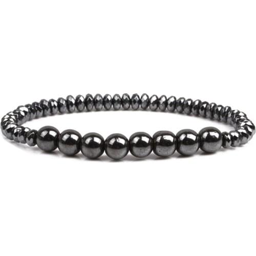 Charm magnetic Hematite metal Beads Bracelet for Women&Men fashion Jewelry Pulseras popular Bracelets