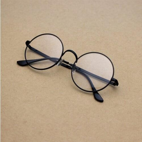 New Man Woman Retro Decorate Large Round Glasses Transparent Metal Eyeglass Frame Black Silver Gold Spectacles Eyeglasses