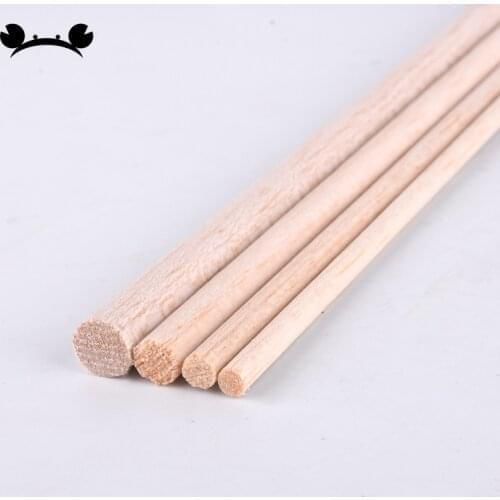 50pcs/20pcs/10pcs 250mm long diameter of D5/D6/D8/D10mm Balsa Wood Round Sticks for airplane/boat model Building DIY