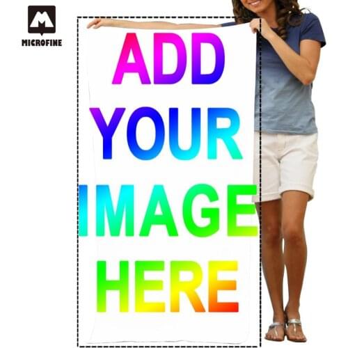 Microfine Custom Beach Towel Microfiber Large Gym Sport Swimming Pool Towel For Adults Kids Swimming Bath Towel Personalized
