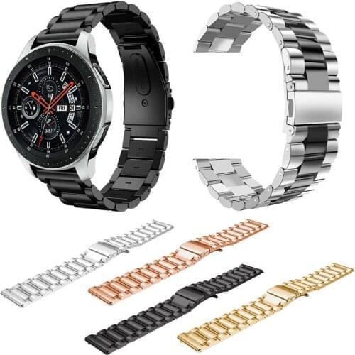 18mm 22mm 20mm Watch Band Strap For SAMSUNG GEAR S3 FRONTIER CLASSIC Gear S2 Classic Galaxy Watch 46mm 42mm Stainless Steel Band