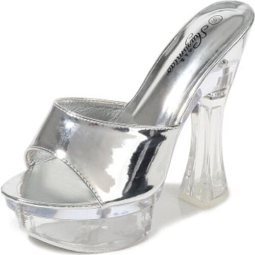 15cm high thick wedge heel slippers, female summer waterproof platform non-slip platform sexy versatile slippers