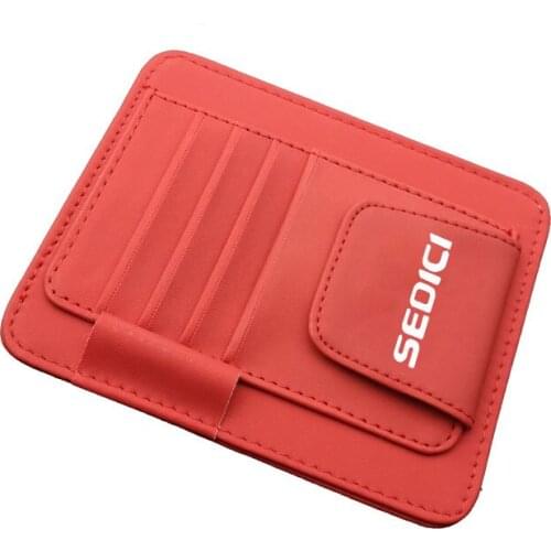 Sun Visor Multifunction PU Leather Car Card Package Holder Glasses Holder Pen Organizer Auto Accessories for Fiat Sedici