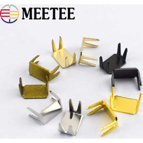 Meetee 50Pcs Non-slip Metal Zipper Stopper End Locks for 3# 5# 8# 10# Nylon Zippers DIY Instant Fix Zip Repair Kit Replacement