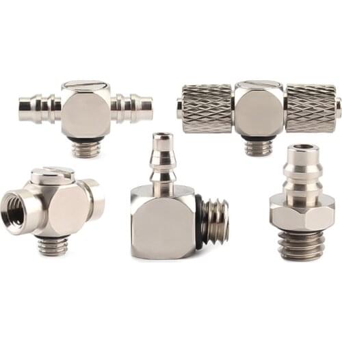 5PCS 3mm 4mm 5mm 6mm M3 M4 M5 M6 Brass Straight Elbow Tee Tube Hose Barb Mini Air Pneumatic Pipe Fitting Quick Connector