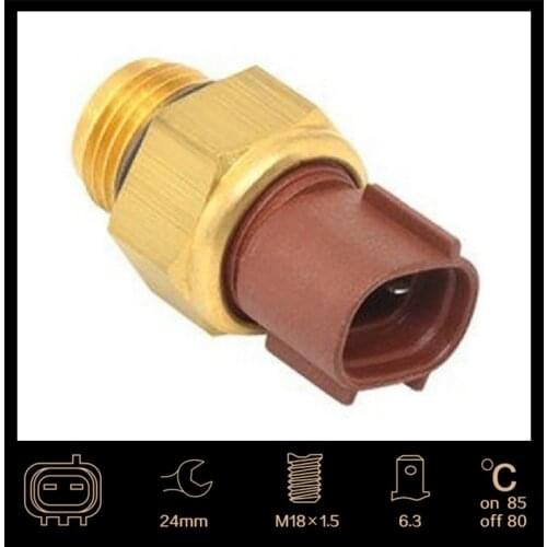 Motorcycle Cooling Radiator Fan Thermo Sensor Switch For Suzuki AN400 AN650 Burgman 400 650 2003-2016 SV650 03-08 V-strom DL650
