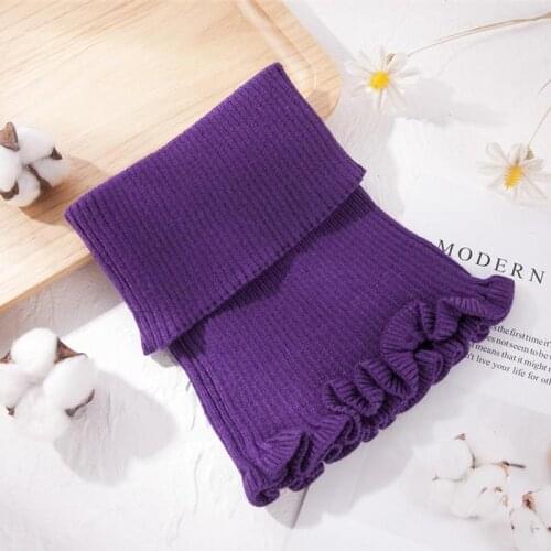 Womens wooden ear knitted fake collar warm collar crochet flower side collar