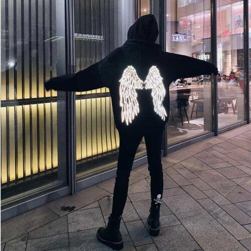 The Angel Wings On Your Back Printed Street Style Hoodies Pullover Coat Women Punk hoody clothes para album house playboy top
