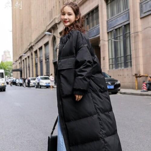 Women newest long hooded duck down coats female fashion all match warm slim casual clothes lady popular winter thickened jackets