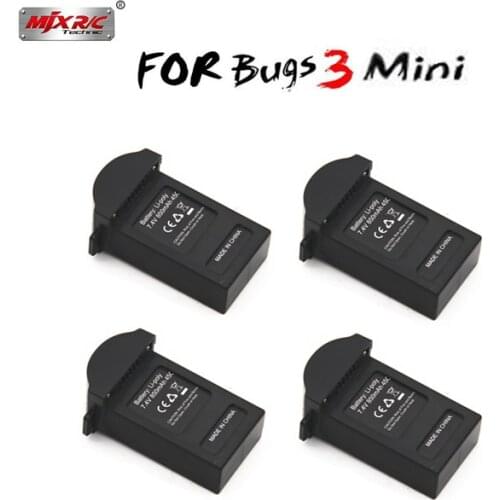 1/2/3/4 PCS 7.4V 850mAh Lithium Battery for MJX B3 Mini Bugs 3Mini Brushless Quadcopter Spare Parts 7.4V 850mAh Lipo Battery